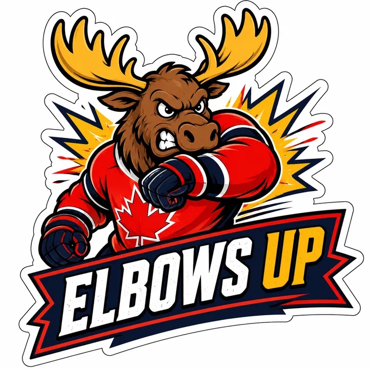 Elbows Up: Moose Edition sticker
