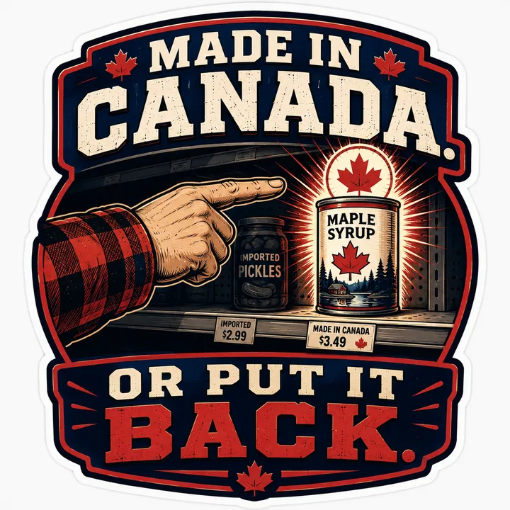 Made in Canada Put It Back sticker