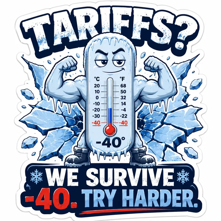 Tariffs? We Survive -40 sticker